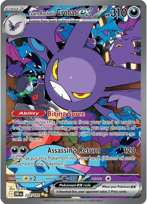 Team Rocket's Crobat EX 234/182 Destined Rivals