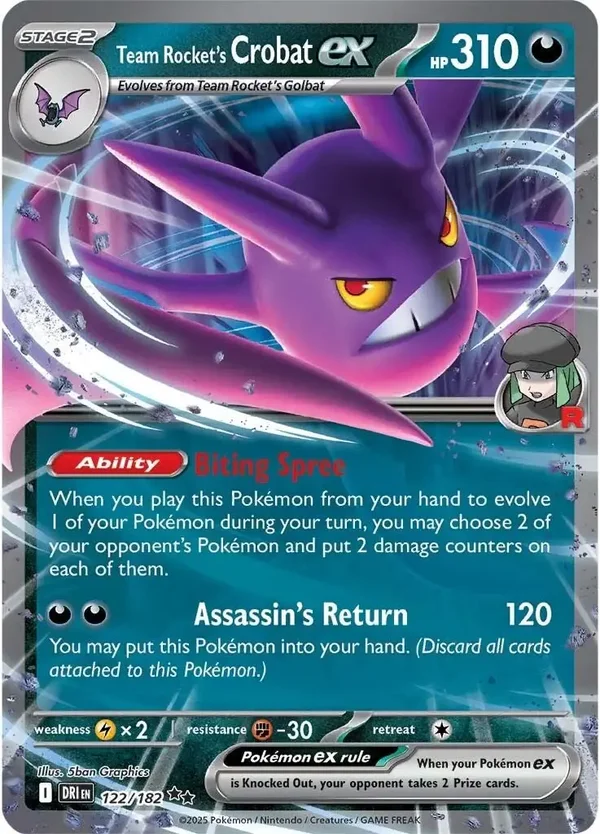 Team Rocket's Crobat EX 122/182 Destined Rivals