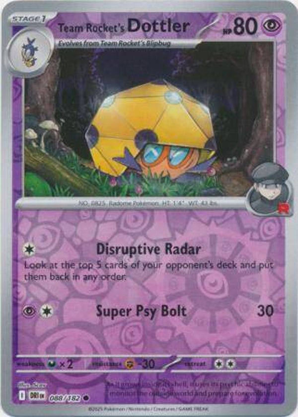 Team Rocket's Dottler 088/182 Reverse Holo Destined Rivals