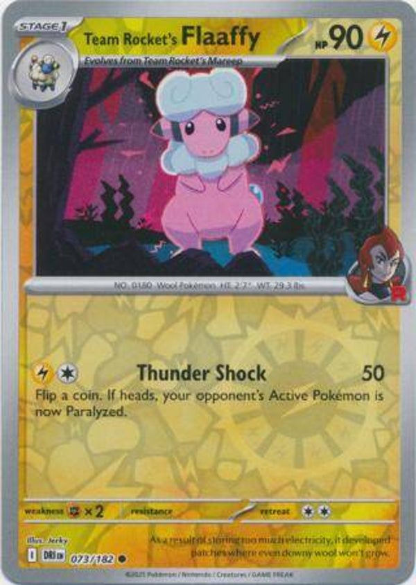 Team Rocket's Flaaffy 073/182 Reverse Holo Destined Rivals