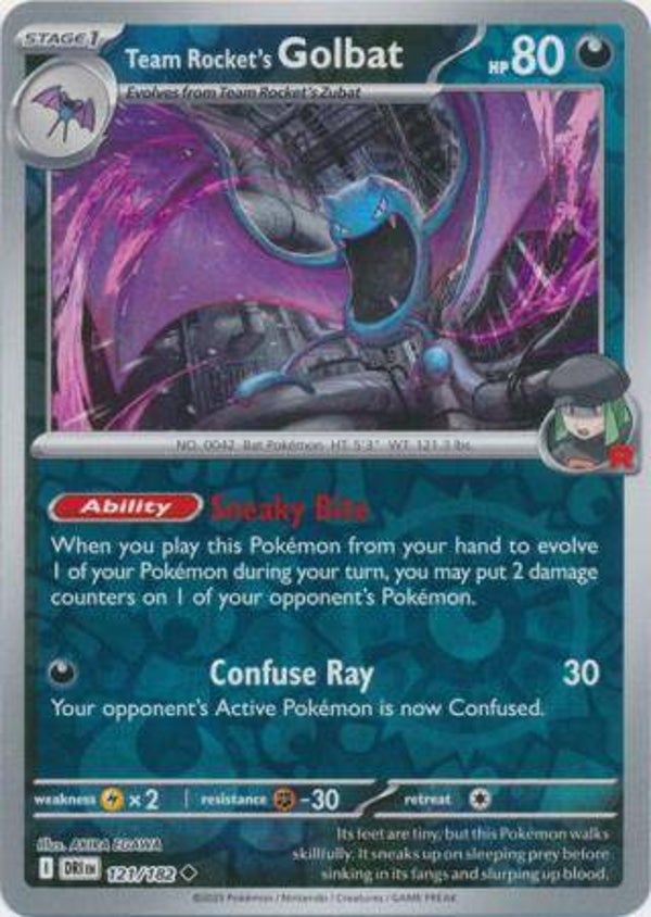 Team Rocket's Golbat 121/182 Reverse Holo Destined Rivals
