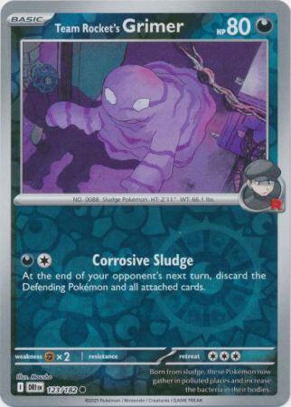 Team Rocket's Grimer 123/182 Reverse Holo Destined Rivals