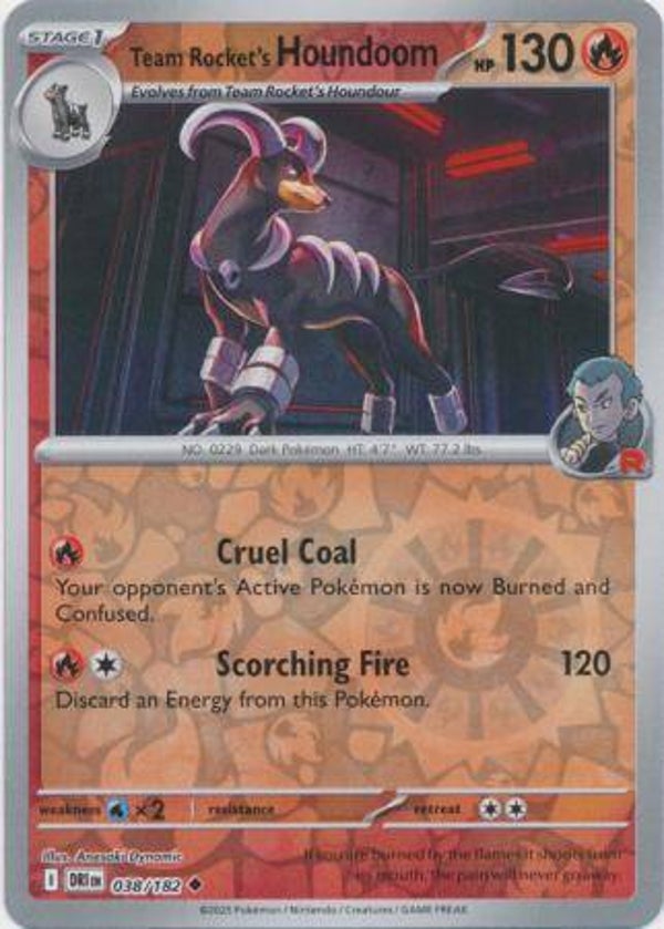 Team Rocket's Houndoom 038/182 Reverse Holo Destined Rivals