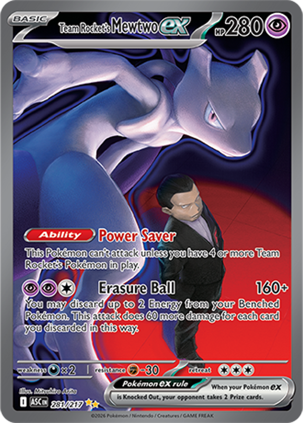 Team Rocket's Mewtwo EX 281/217 Ascended Heroes