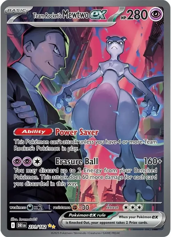 Team Rocket's Mewtwo EX 231/182 Destined Rivals