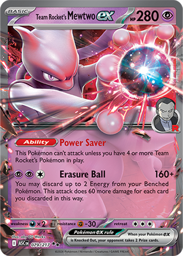 Team Rocket's Mewtwo EX 079/217 Ascended Heroes