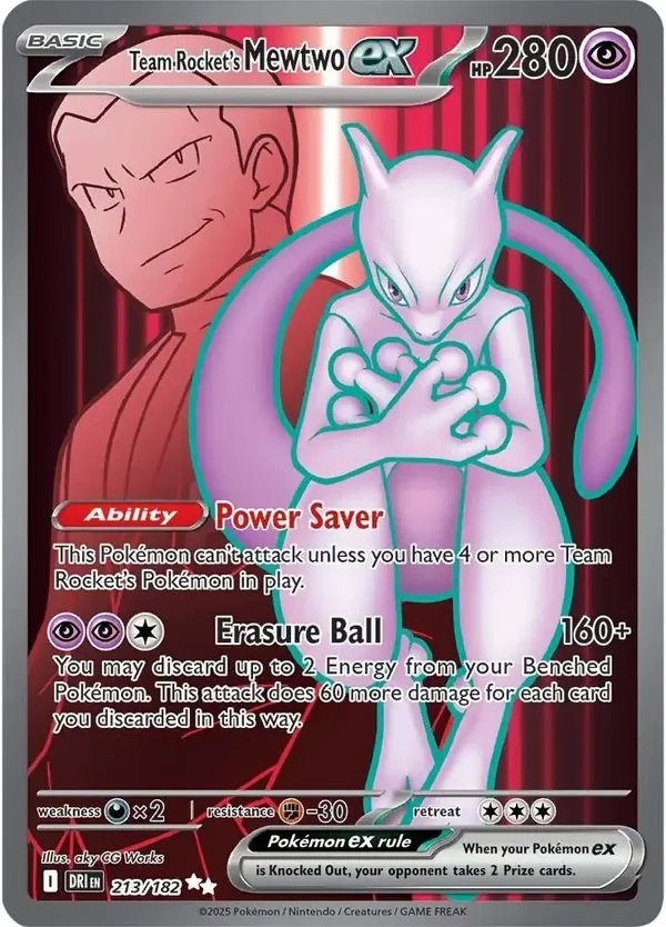 Team Rocket's Mewtwo EX 213/182 Destined Rivals