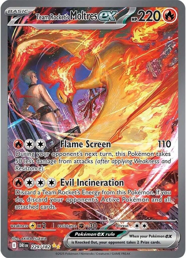 Team Rocket's Moltres EX 229/182 Destined Rivals