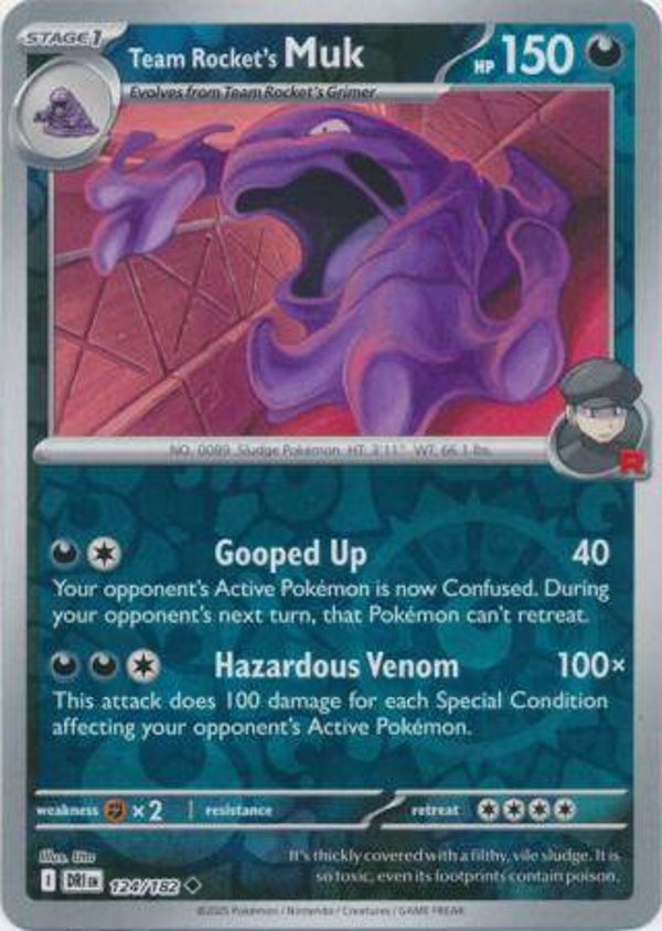 Team Rocket's Muk 124/182 Reverse Holo Destined Rivals