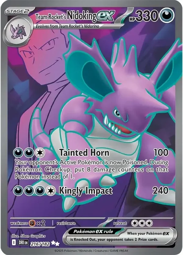 Team Rocket's Nidoking EX 216/182 Destined Rivals