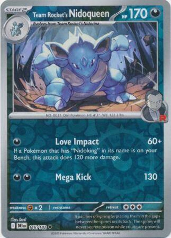 Team Rocket's Nidoqueen 116/182 Reverse Holo Destined Rivals