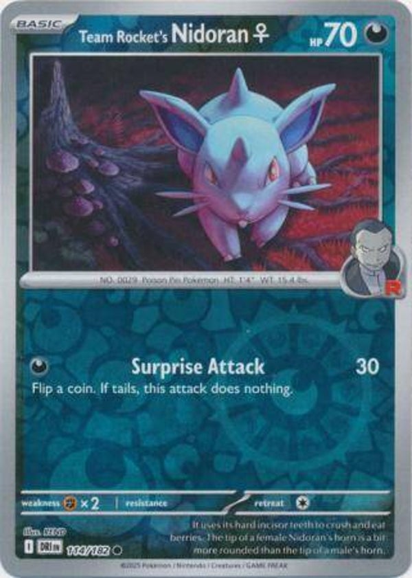Team Rocket's Nidoran♀ 114/182 Reverse Holo Destined Rivals