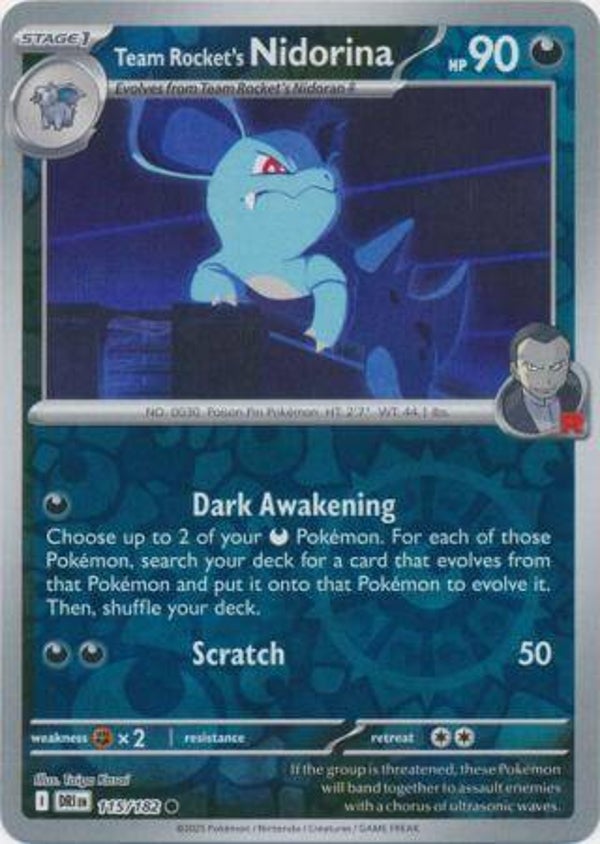 Team Rocket's Nidorina 115/182 Reverse Holo Destined Rivals