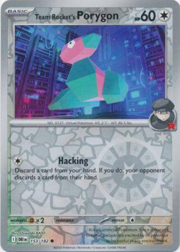 Team Rocket's Porygon 153/182 Reverse Holo Destined Rivals