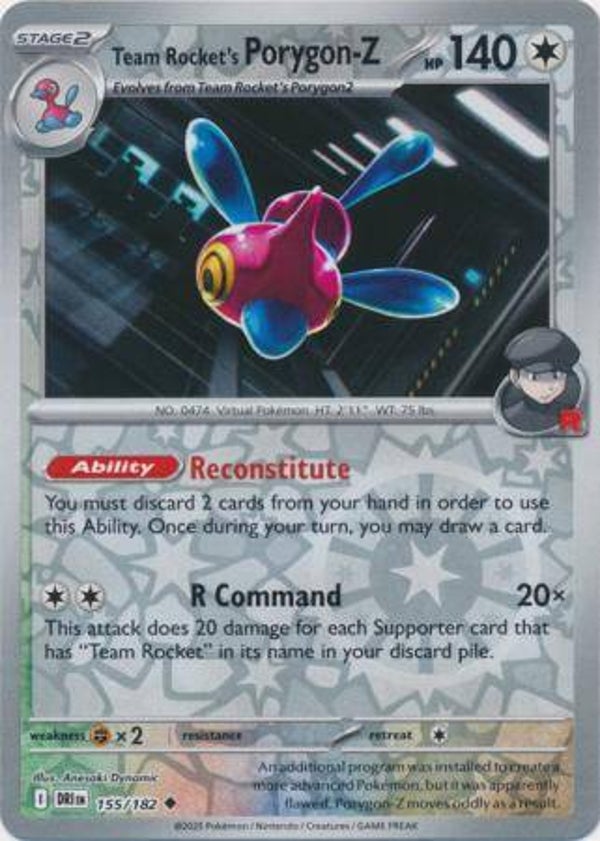 Team Rocket's Porygon-Z 155/182 Reverse Holo Destined Rivals