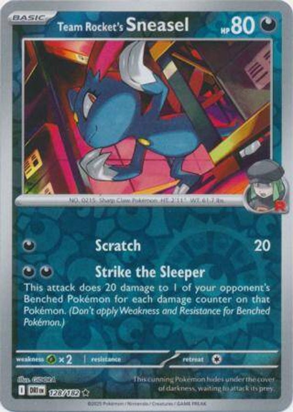 Team Rocket's Sneasel 128/182 Reverse Holo Destined Rivals