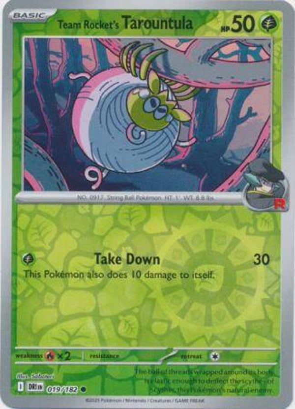 Team Rocket's Tarountula 019/182 Reverse Holo Destined Rivals