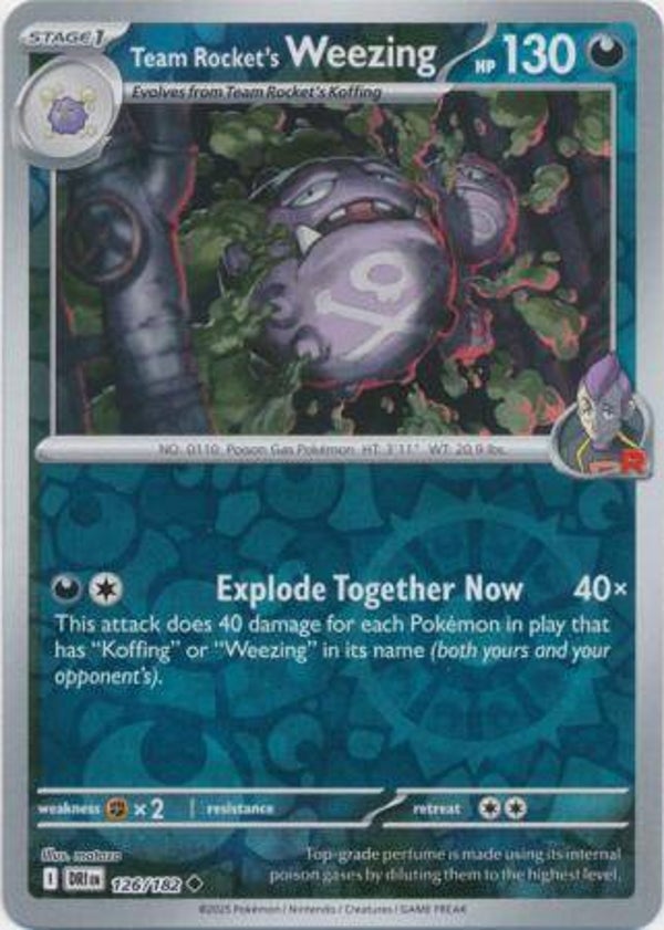 Team Rocket's Weezing 126/182 Reverse Holo Destined Rivals