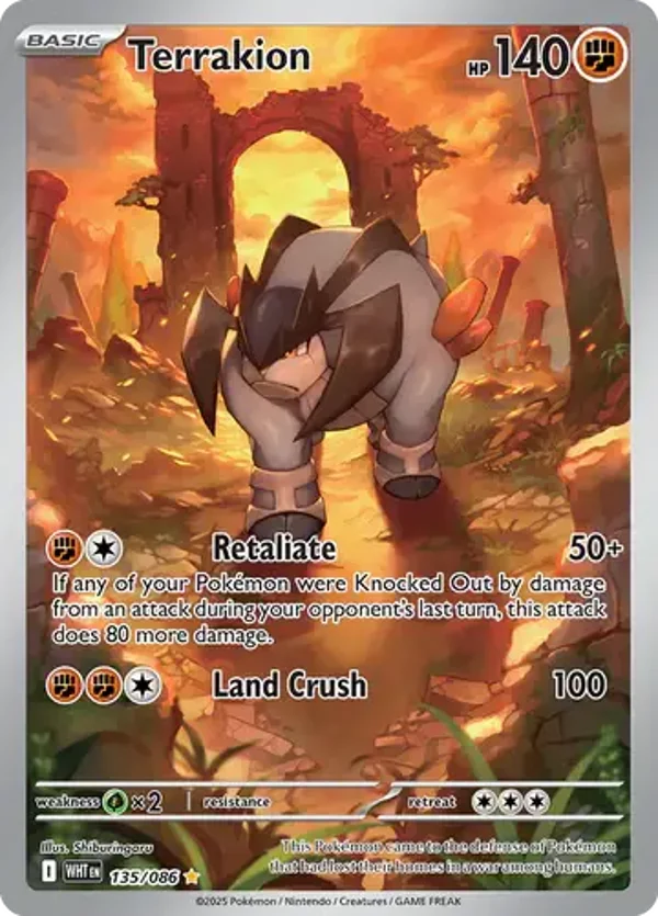 Terrakion 135/086 White Flare