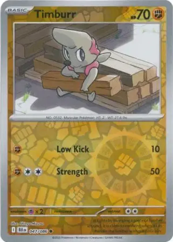 Timburr 047/086 Reverse Holo Black Bolt