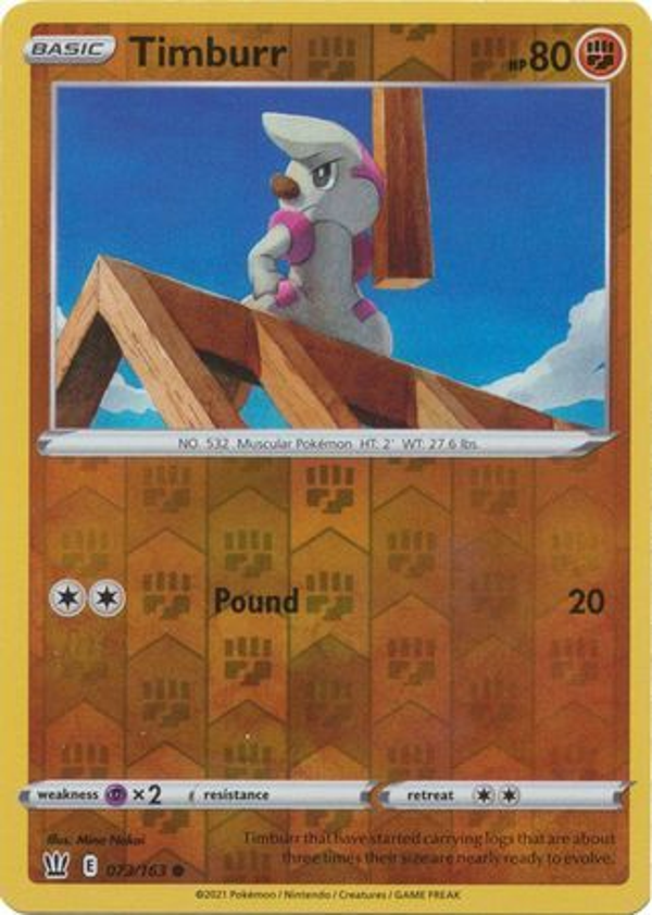 Timburr 073/163 reverse holo Battle Styles