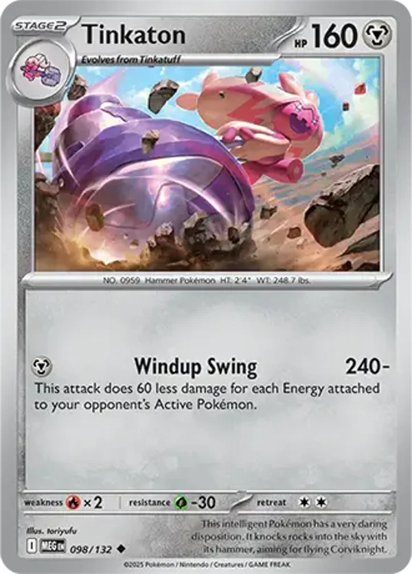 Tinkaton 098/132 Reverse Holo Mega Evolution
