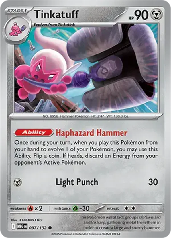 Tinkatuff 097/132 Reverse Holo Mega Evolution
