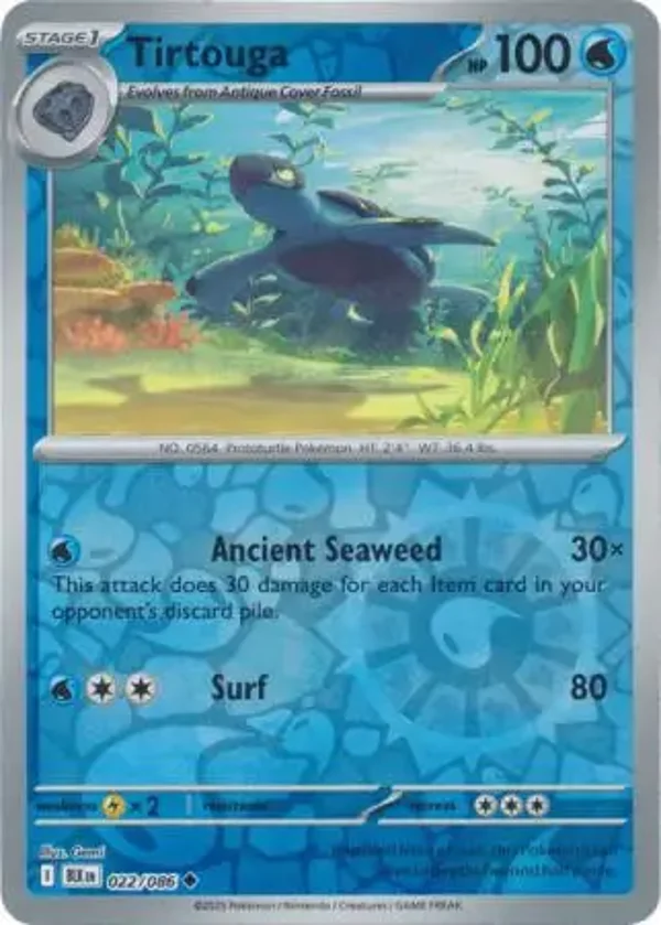 Tirtouga 022/086 Reverse Holo Black Bolt