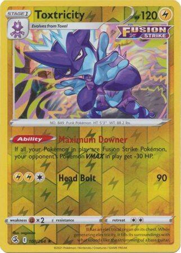 Toxtricity 108/264 reverse holo (Fusion Strike)