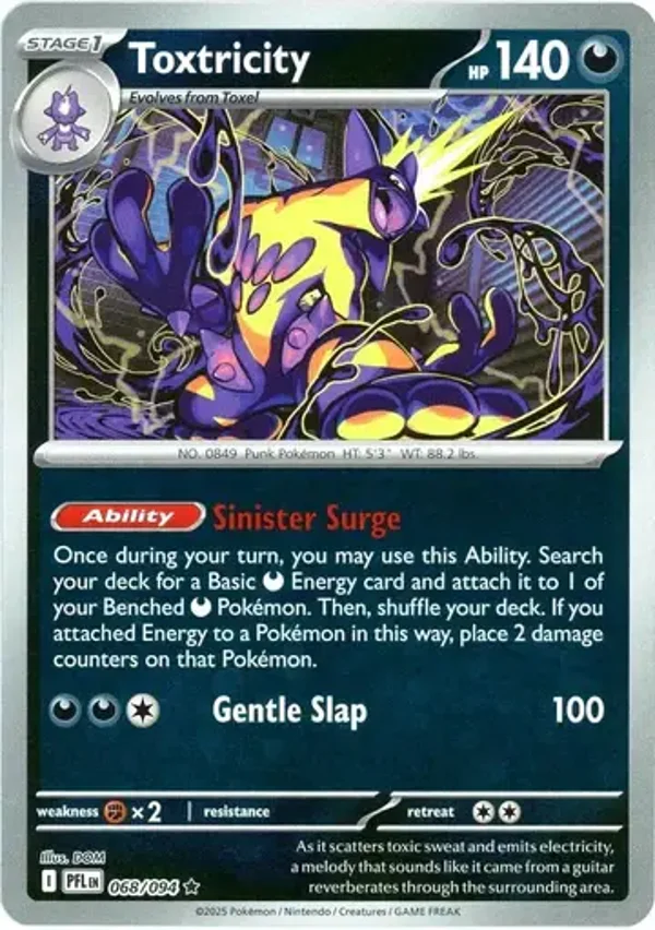 Toxtricity 068/094 Reverse Holo Phantasmal Flames