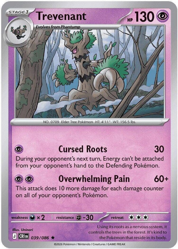 Trevenant 039/086 holo Chaos Rising
