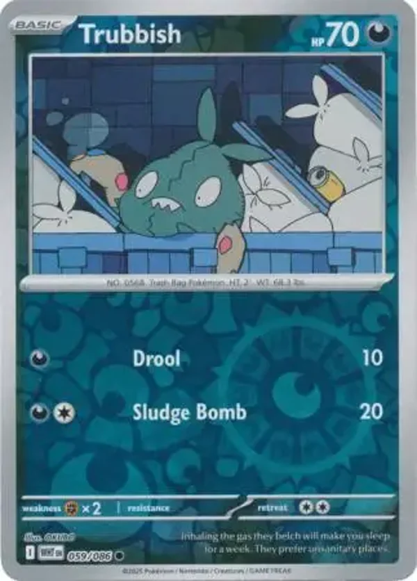 Trubbish 059/086 Reverse Holo White Flare
