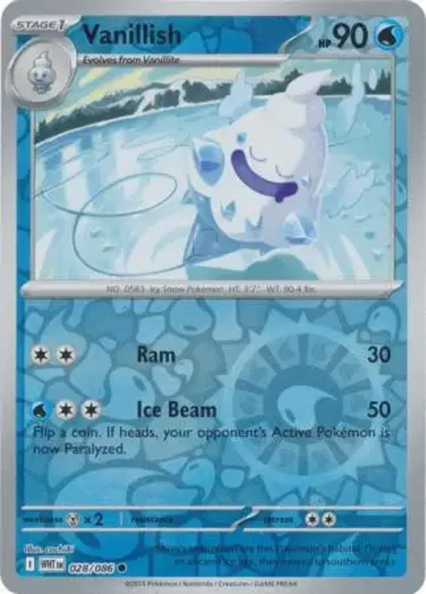 Vanillish 028/086 Reverse Holo White Flare