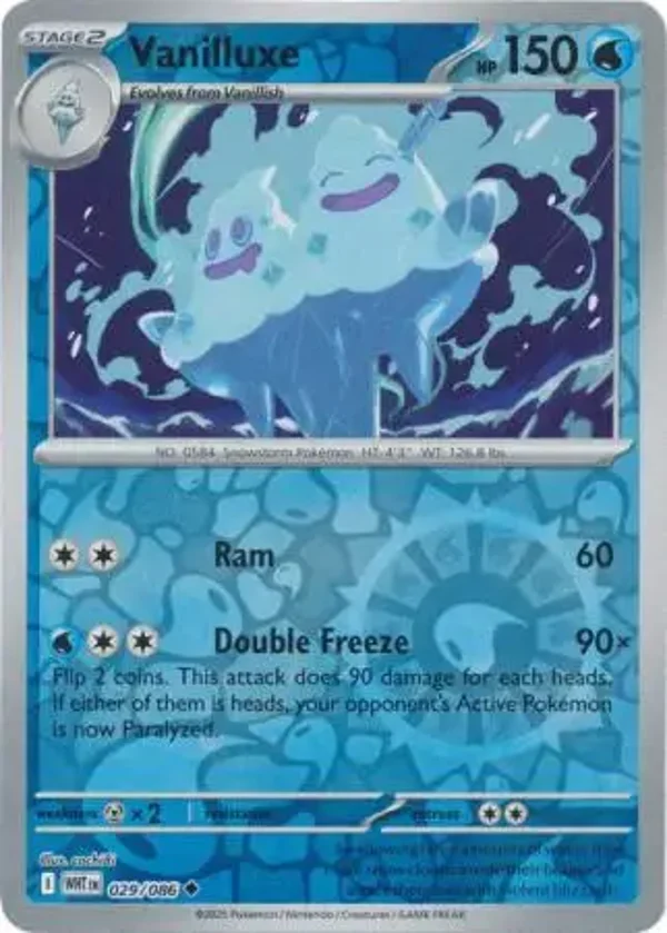 Vanilluxe 029/086 Reverse Holo White Flare