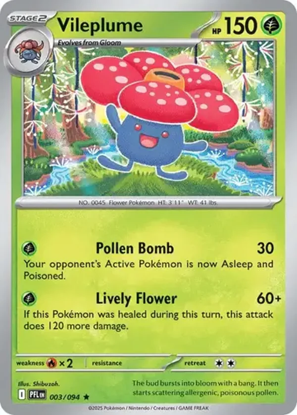 Vileplume 003/094 Holo Phantasmal Flames