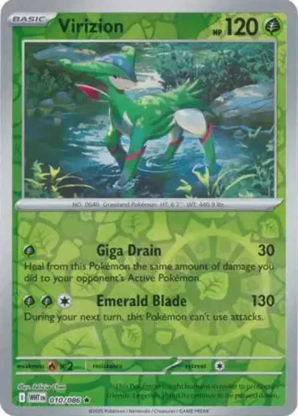Virizion 010/086 Reverse Holo White Flare
