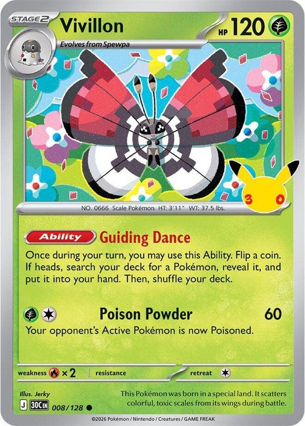 Vivillon 008/128 holo 30th Anniversary