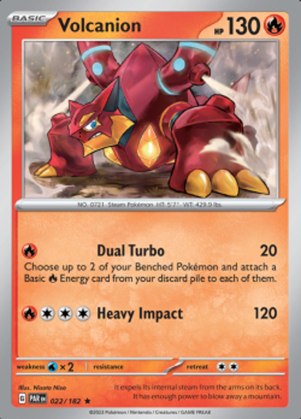 Volcanion 022/182 holo Paradox Rift