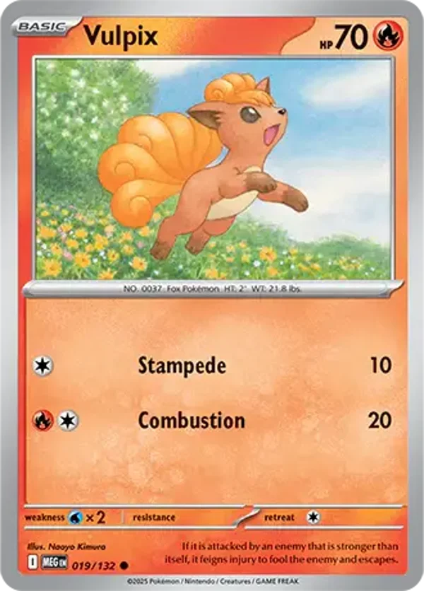 Vulpix 019/132 Reverse Holo Mega Evolution