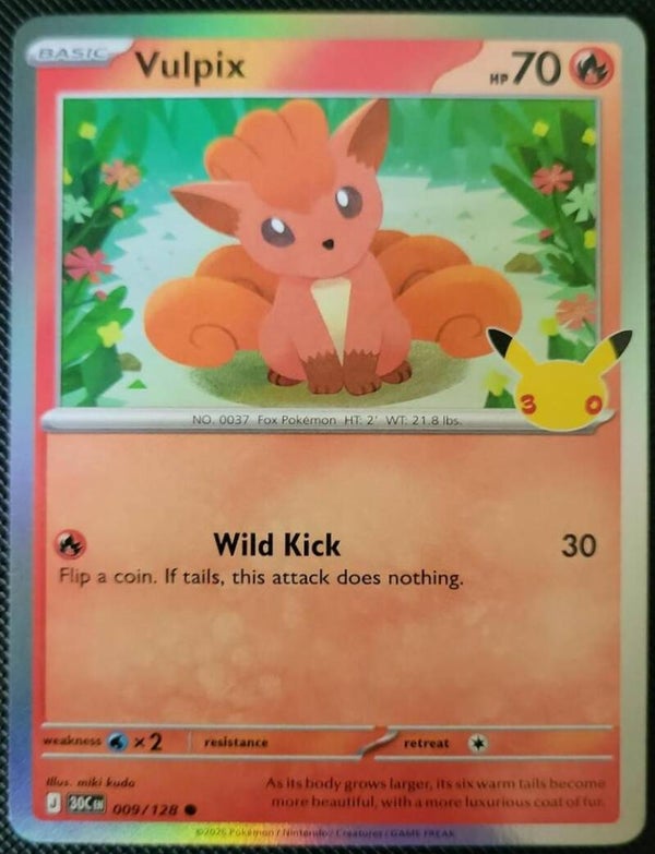 Vulpix 009/128 holo 30th Anniversary