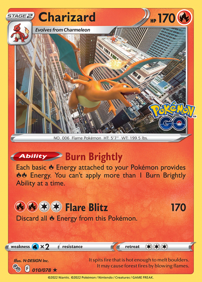 Charizard 010/078 Holo Pokémon Go