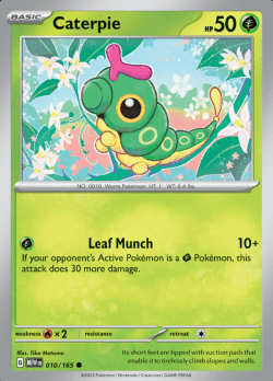 Caterpie 010/165 reverse holo pokemon 151