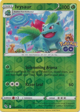 Ivysaur 002/078 Reverse Holo Pokémon Go