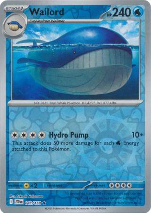 Wailord 041/159 Reverse Holo Journey Together