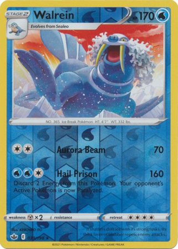 Walrein 039/198 reverse holo Chilling Reign