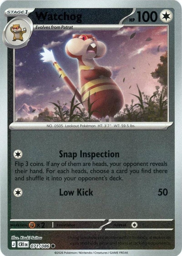 Watchog 071/086 reverse holo Chaos Rising