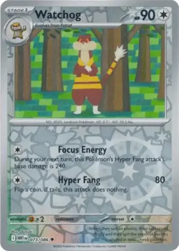 Watchog 073/086 Reverse Holo White Flare