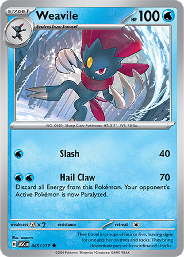 Weavile 045/217 Ascended Heroes