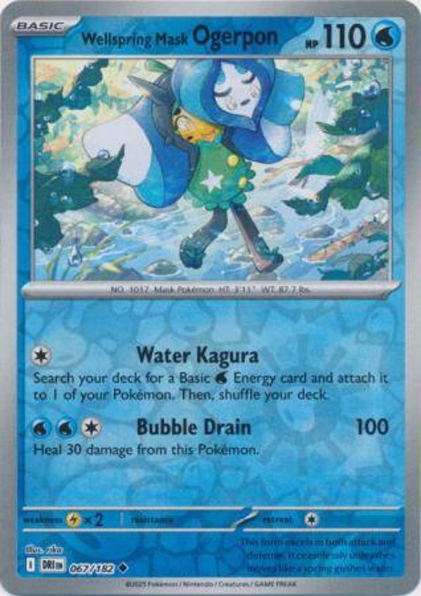 Wellspring Mask Ogerpon 067/182 Reverse Holo Destined Rivals