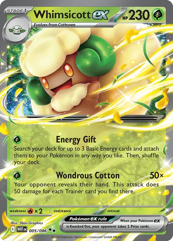 Whimsicott EX 005/086 White Flare